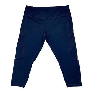 Zella Capri Leggings Dark Blue with Mesh Inserts  Size Large
